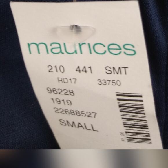 Maurices Eyelet Sleeveless Dress Navy Blue Size Small Spring Summer Wedding Mini - Picture 10 of 14